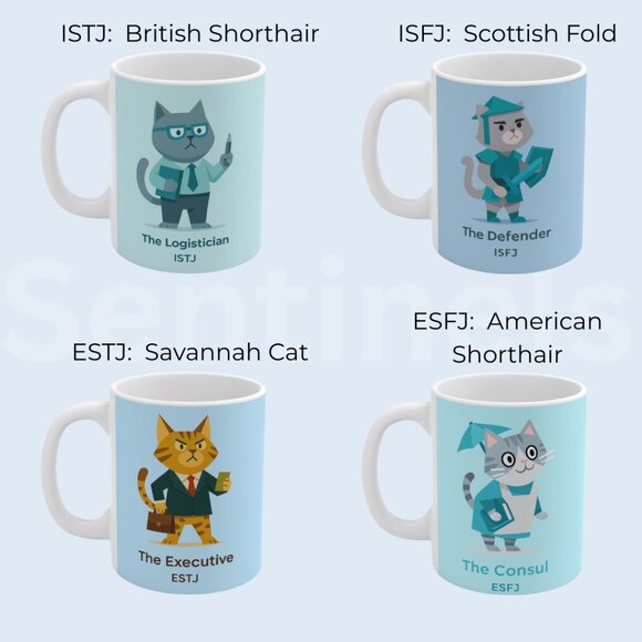 MBTI INFJ Cat Mugs - Picture 4 of 6
